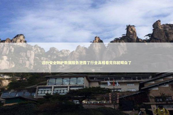 这份安全防护数据报告泄露了行业真相看完你就明白了