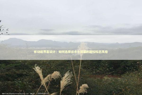 移动端界面设计：如何选择适合小屏幕的图标标志风格 IT技术